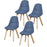Chaise 16155BC - SABA Bleu Canard - Lot de 4